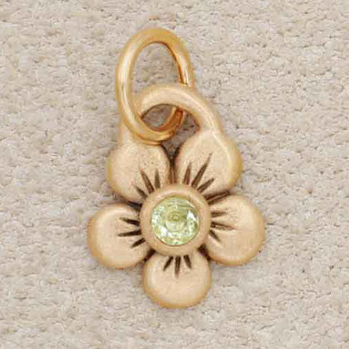 Birthstone Bloom Charm (10K Solid Gold)