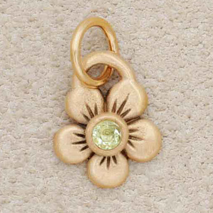 Birthstone Bloom Charm (10K Solid Gold)