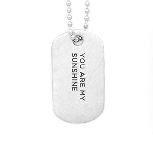 Lasting Bond Dog Tag Necklace Small (Sterling Silver)