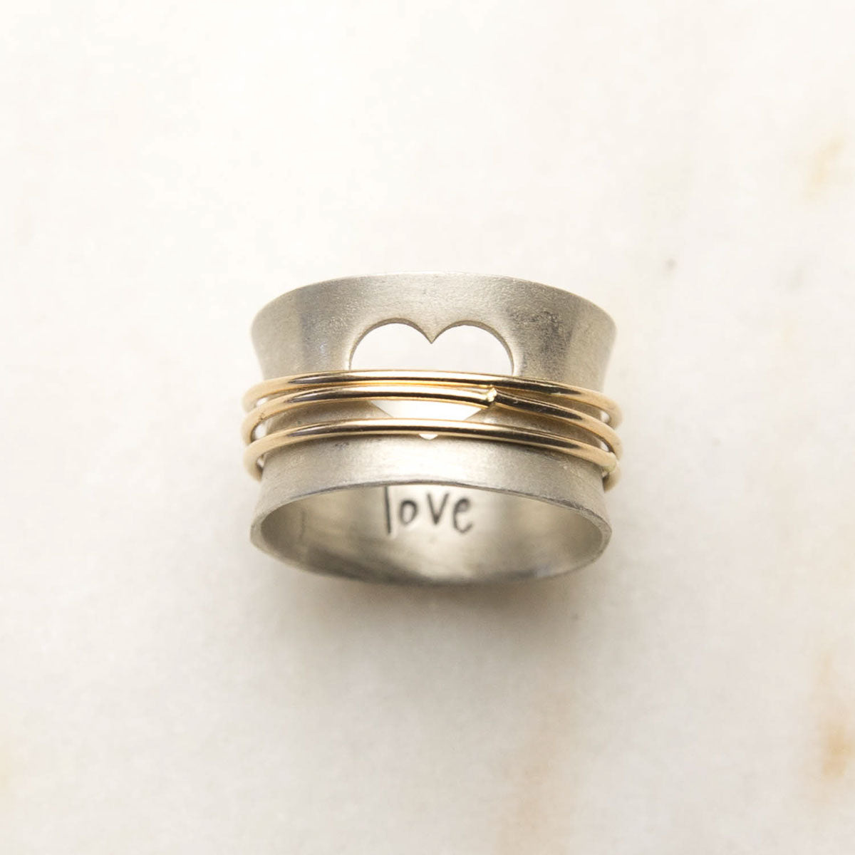Lisa Leonard Rings Brave Love® Spinner Ring (Sterling Silver) | Lisa Leonard Designs
