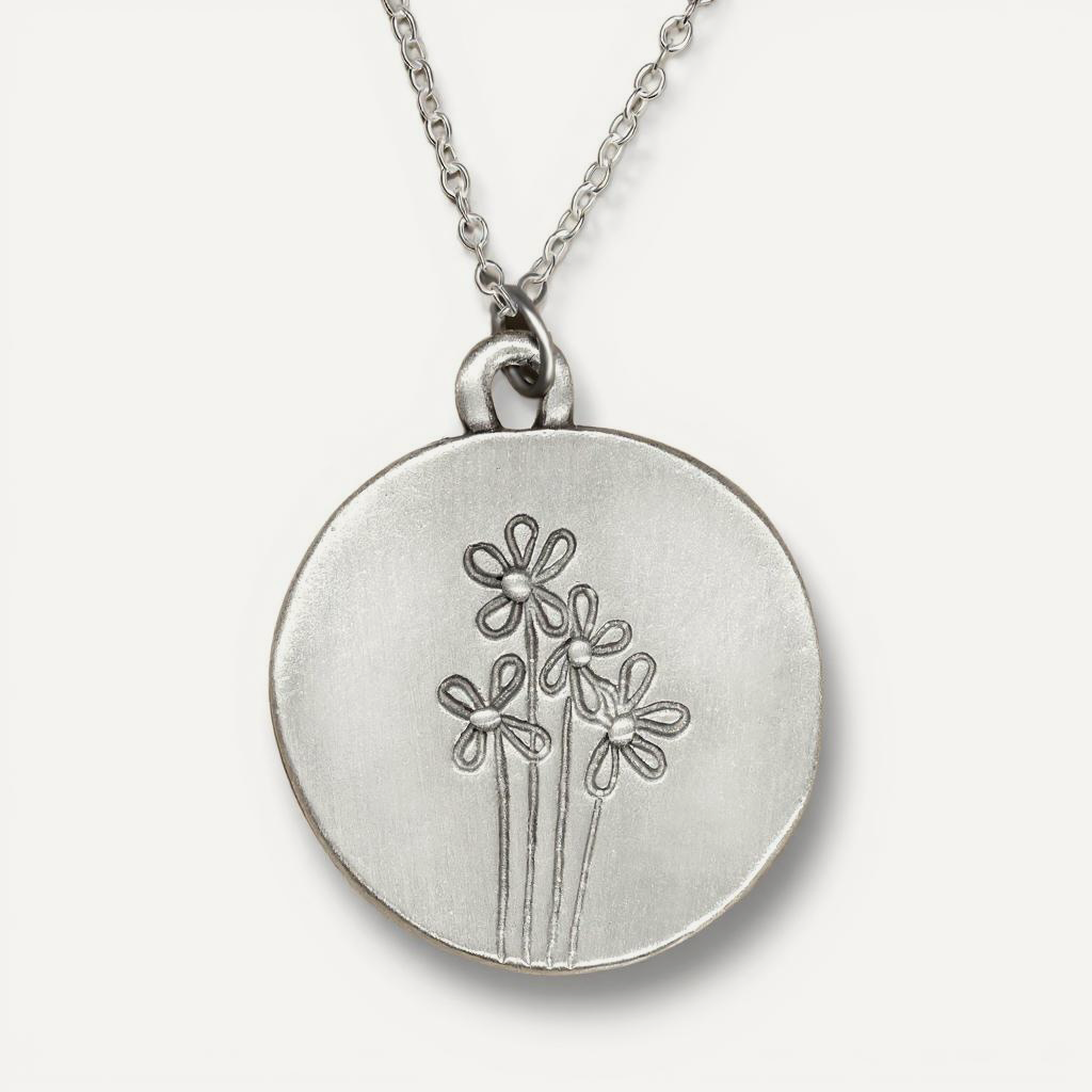 Bunch of Daisies Necklace (Pewter)