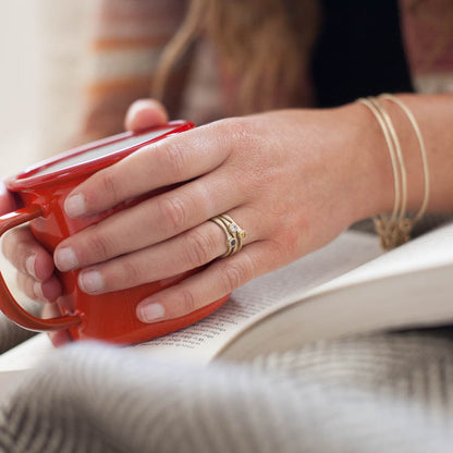 Bezel Birthstone Ring (14K Solid Gold)