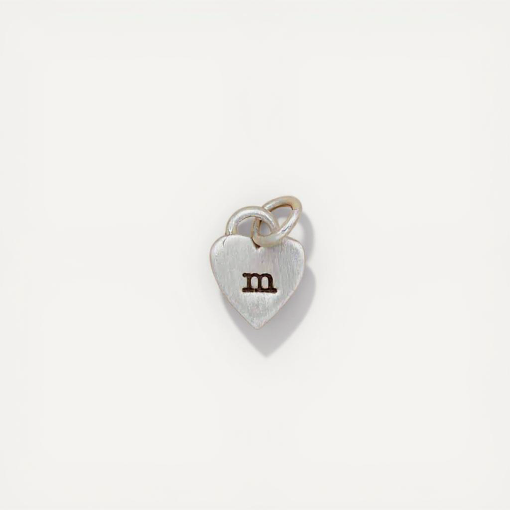 Cherished Heart Initial Charm (Sterling Silver)