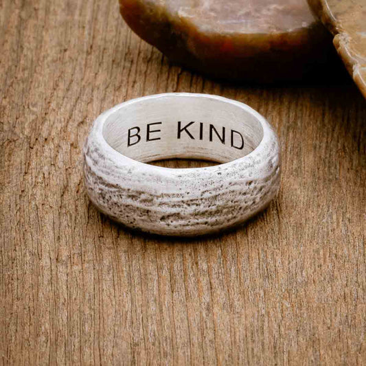 Collide with the Sky Ring (Textured Antiqued Sterling Silver)