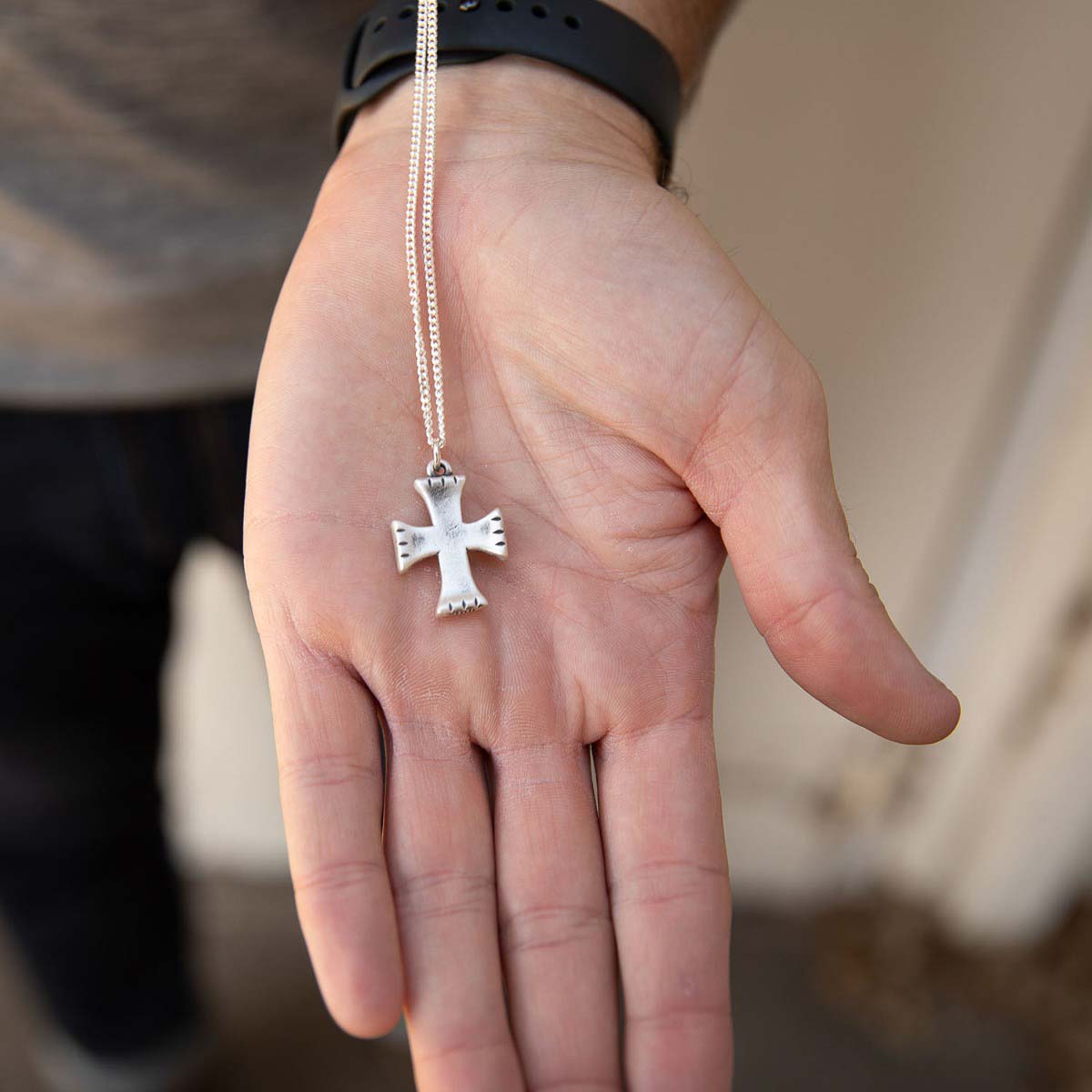 Completeness Cross Necklace (Antiqued Sterling Silver)