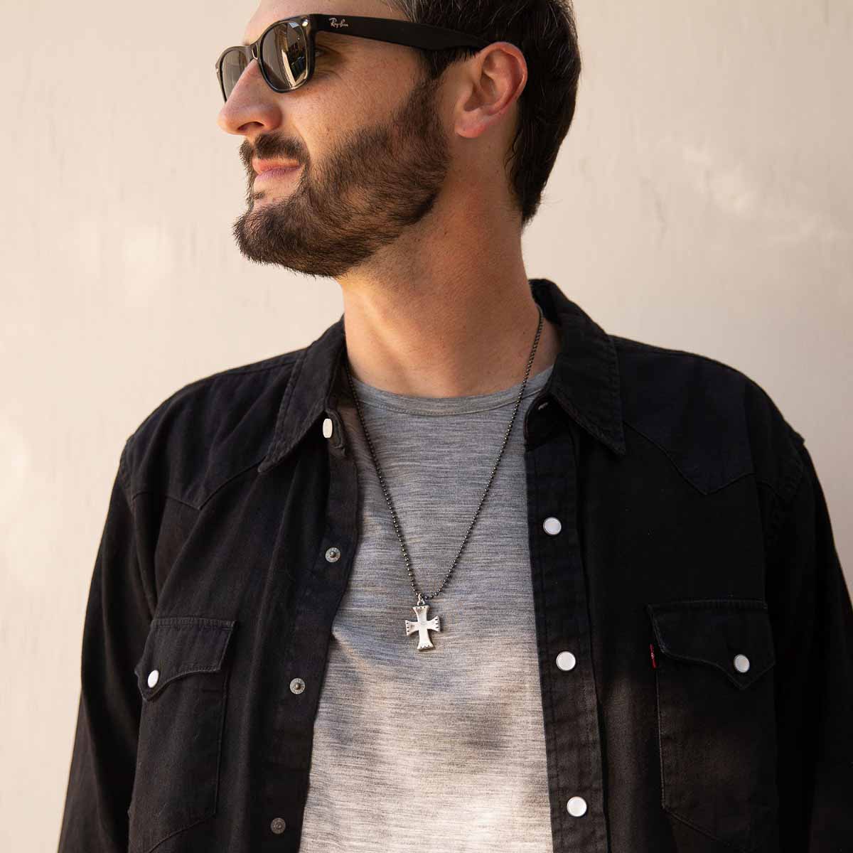 Completeness Cross Necklace (Antiqued Sterling Silver)