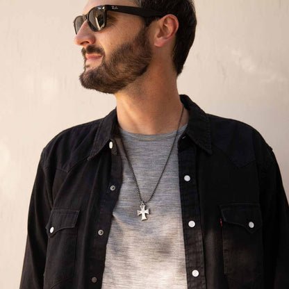 Completeness Cross Necklace (Antiqued Sterling Silver)