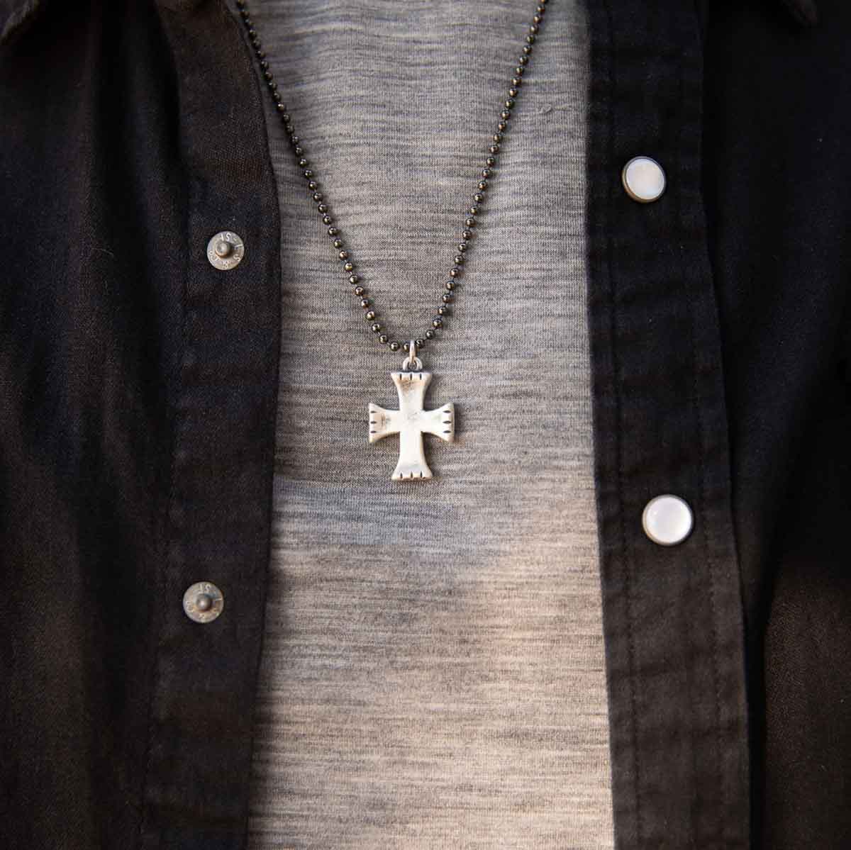 Completeness Cross Necklace (Antiqued Sterling Silver)