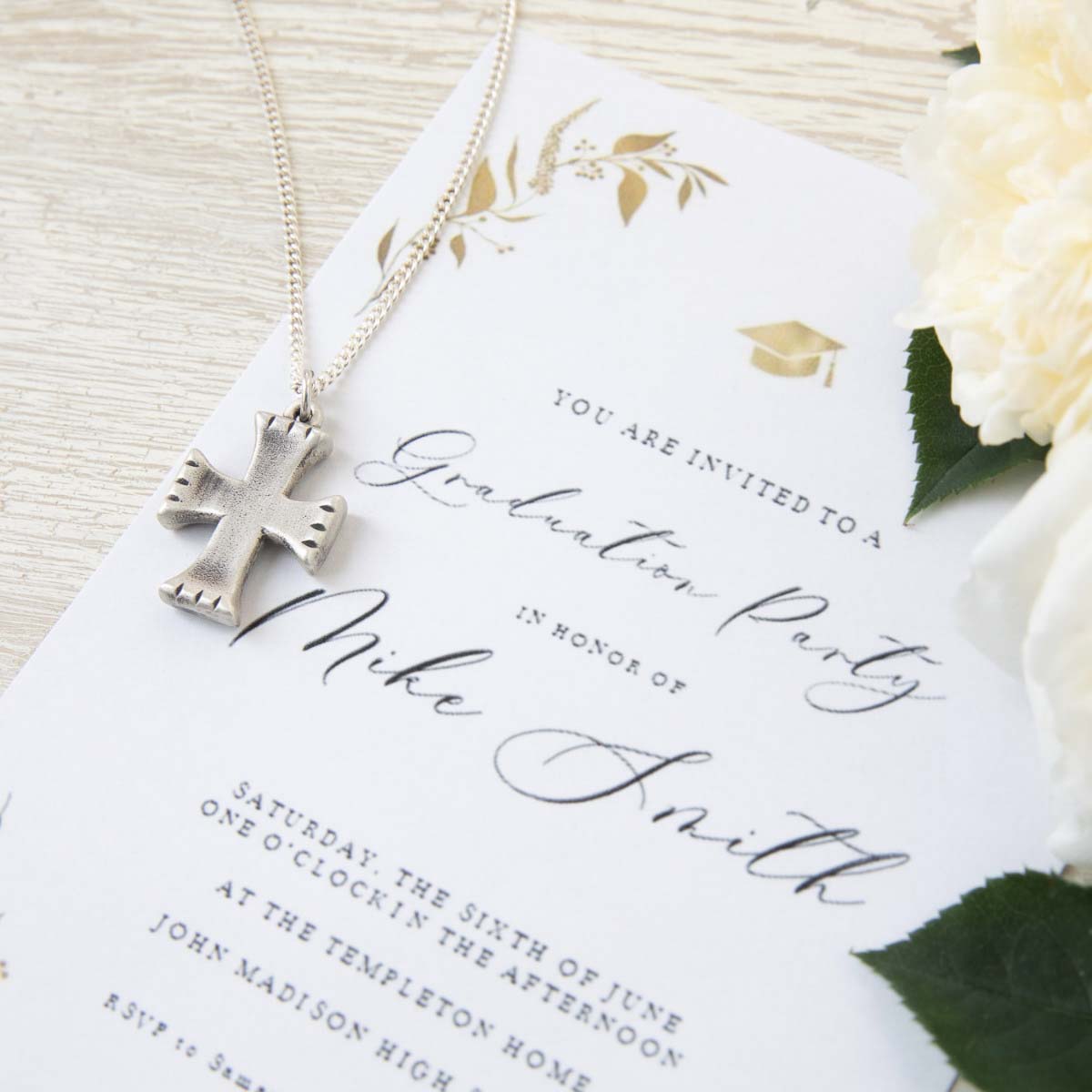 Completeness Cross Necklace (Antiqued Sterling Silver)