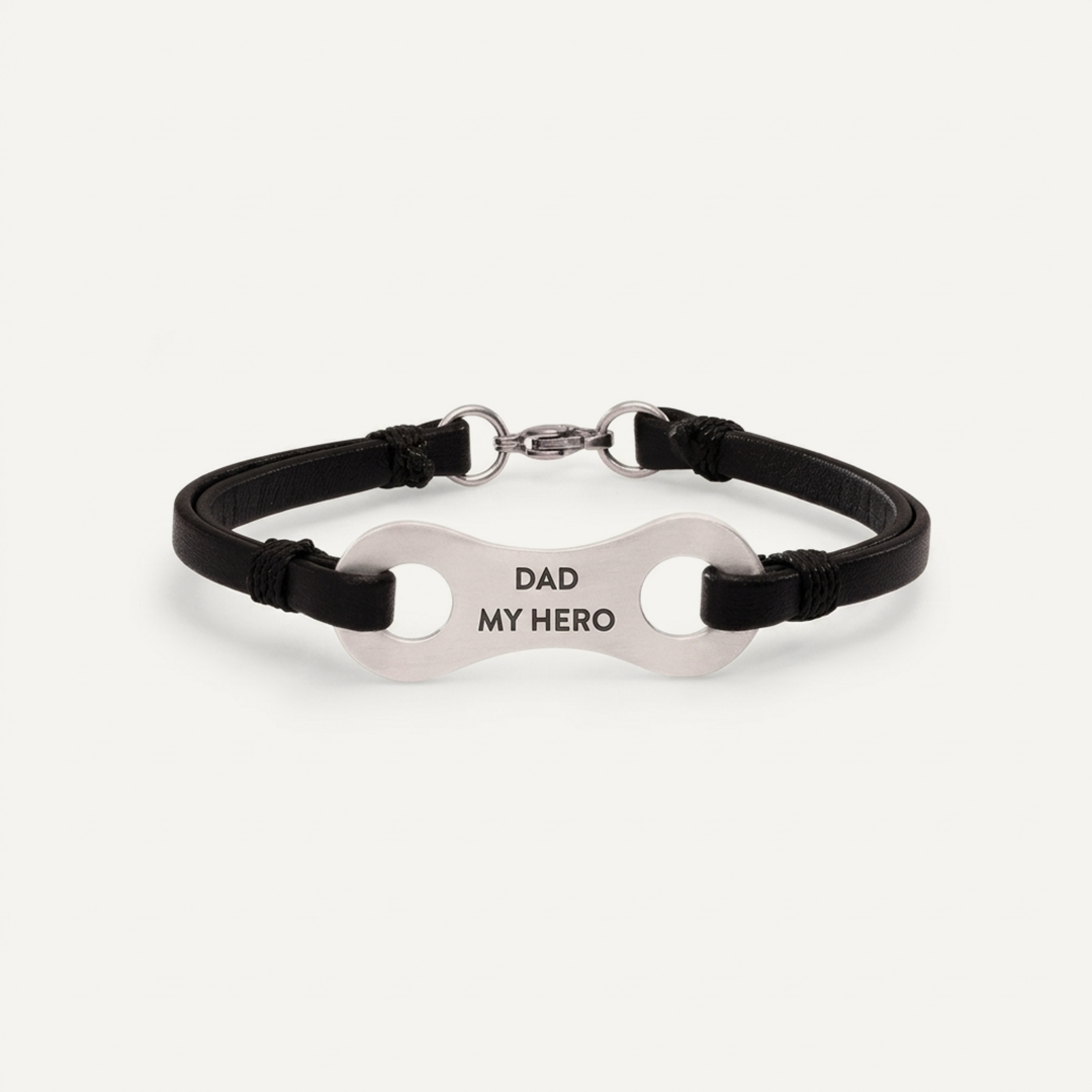 Linked Together Leather Bracelet (Black) - Lisa Leonard Designs