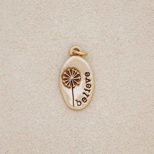 Dandelion Charm (10K Solid Gold)