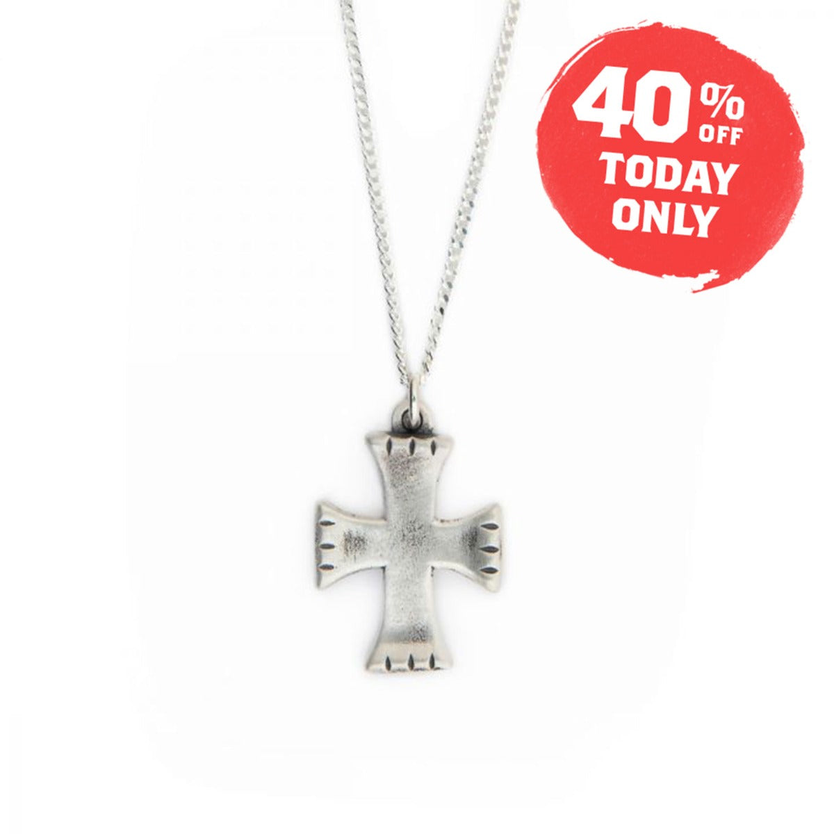Completeness Cross Necklace (Antiqued Sterling Silver)