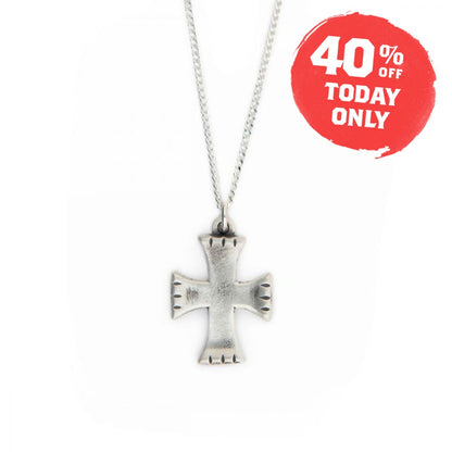 Completeness Cross Necklace (Antiqued Sterling Silver)