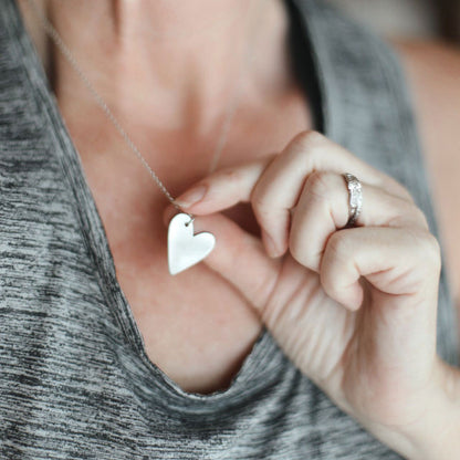 Dear Heart Necklace (Pewter)