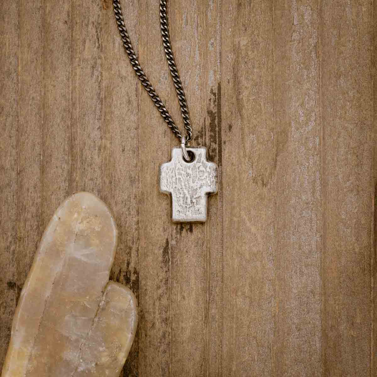 Endure Cross Necklace (Antiqued Sterling Silver)