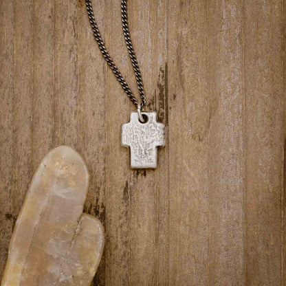 Endure Cross Necklace (Antiqued Sterling Silver)