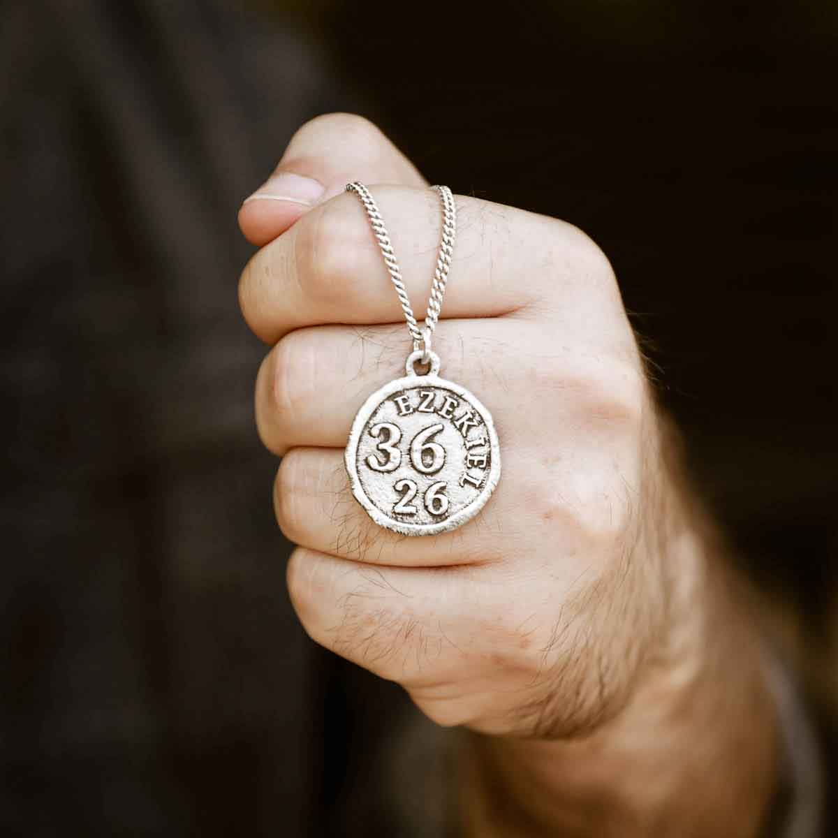 a Ezekiel 36:26 Coin Necklace