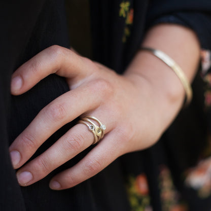 Initial Stacking Ring (10K Solid Gold)
