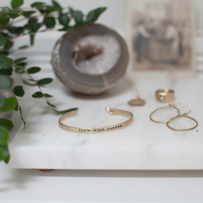 Thin Gold Cuff (10K Solid Gold)