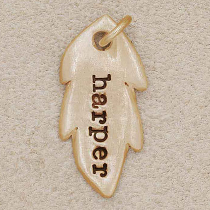 Feather Tag (14K Solid Gold)