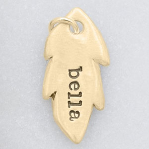 Feather Tag (14K Solid Gold)