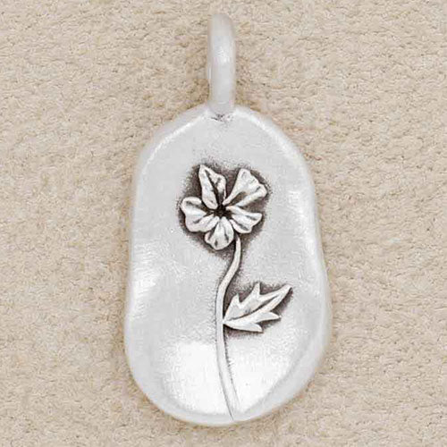 February Birth Flower Charm (Sterling Silver)