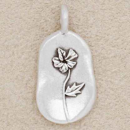 February Birth Flower Charm (Sterling Silver)