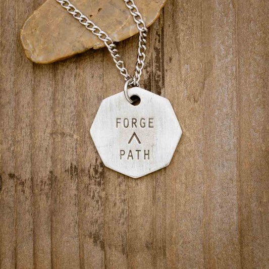 Forge a Path Hex Tag Necklace (Pewter)