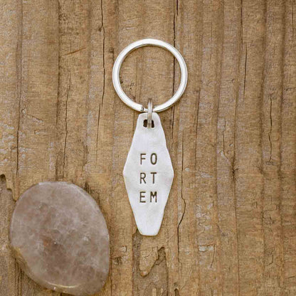 Fortem Identity Tag Key Ring (Pewter)