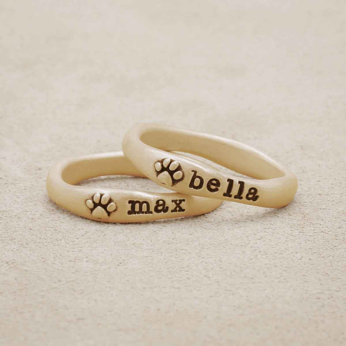 Furry Footprint Stacking Ring {Gold Plated} By Lisa Leonard Designs