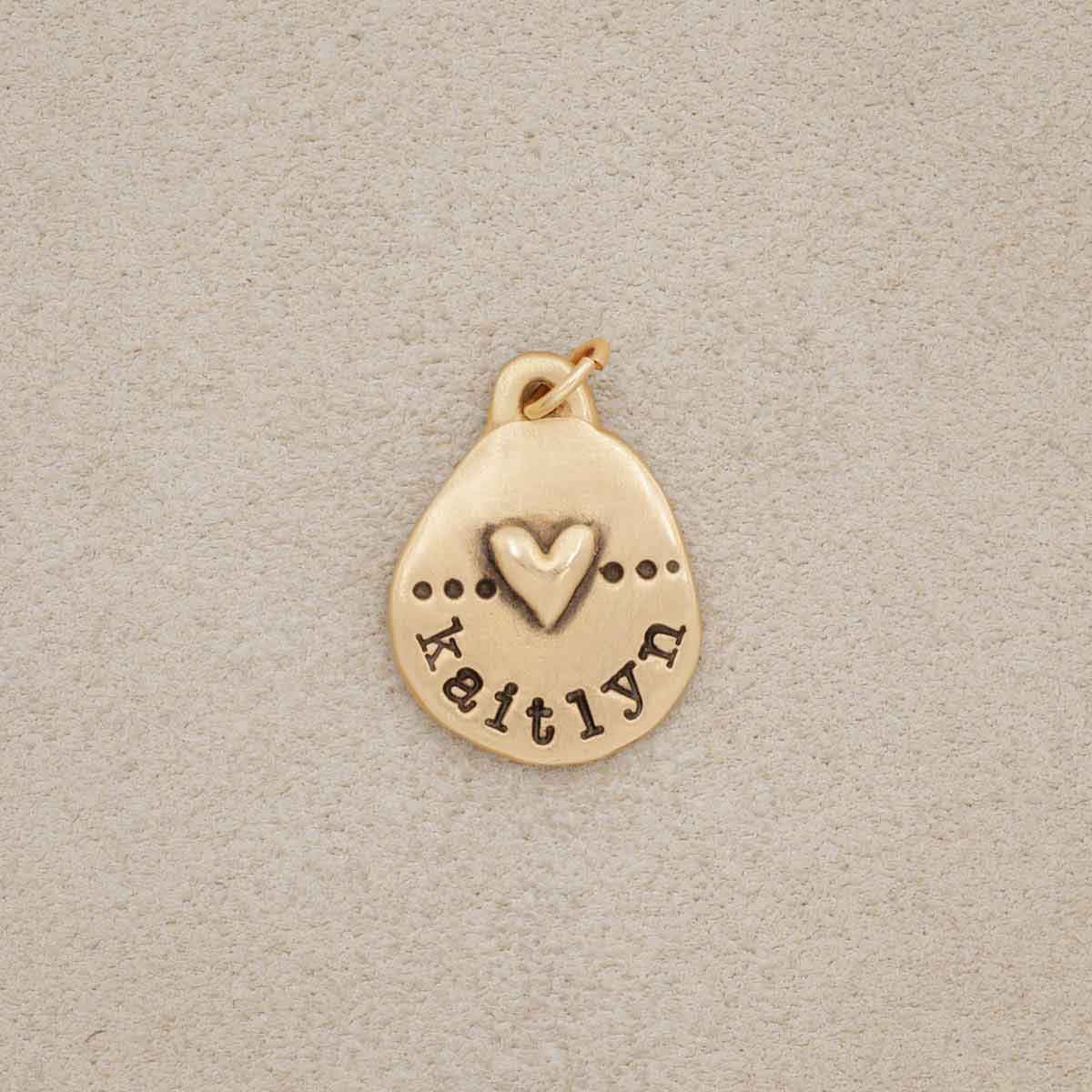 Heart with Dots Charm (Gold Vermeil)