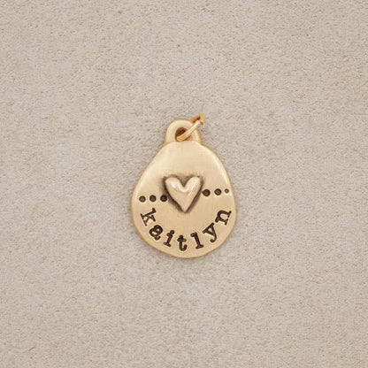 Heart with Dots Charm (Gold Vermeil)