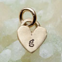 Cherished Heart Initial Charm (10K Solid Gold)