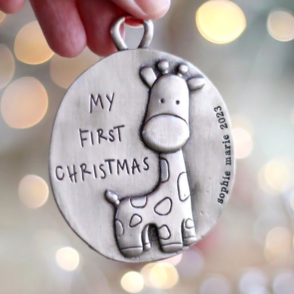 First Christmas Giraffe Ornament (Pewter) - Lisa Leonard Designs