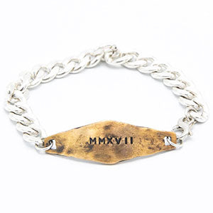 Identity Bracelet (Sterling Silver + Brass)