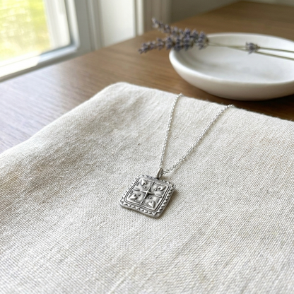 Free Gift - Four Corners Of Love Necklace (Pewter)