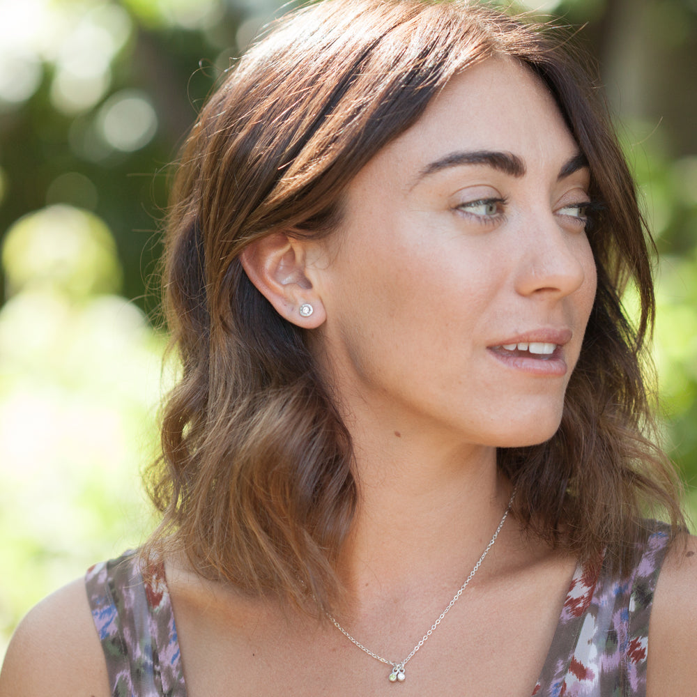 Sunburst Stud Earrings (Sterling Silver)