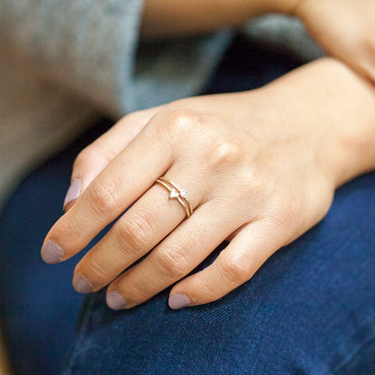 Love & Loss Ring Pair (14K Solid Gold)