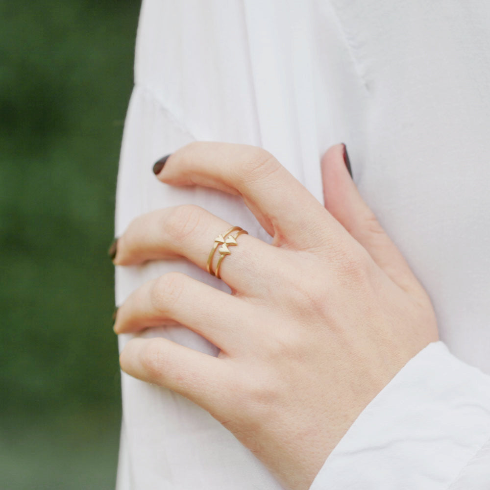 Sweet Love Ring - Two Hearts (Gold Vermeil) - Lisa Leonard Designs
