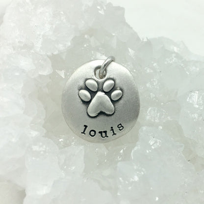 Furry Footprint Charm (Sterling Silver)