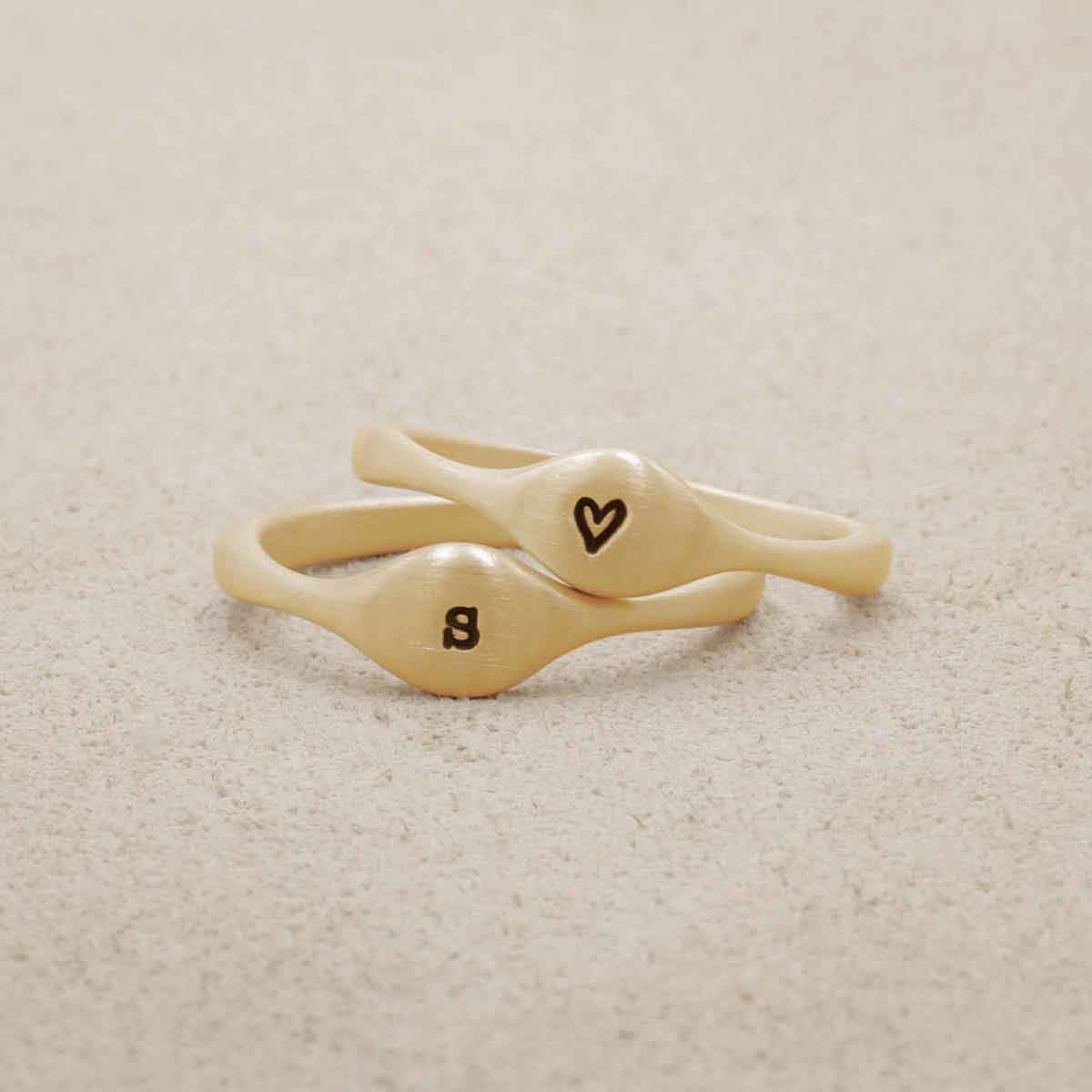 Initial Stacking Rings (10K Gold) by Lisa Leonard Designs