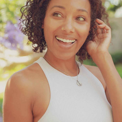 June Birth Flower Necklace (Pewter)