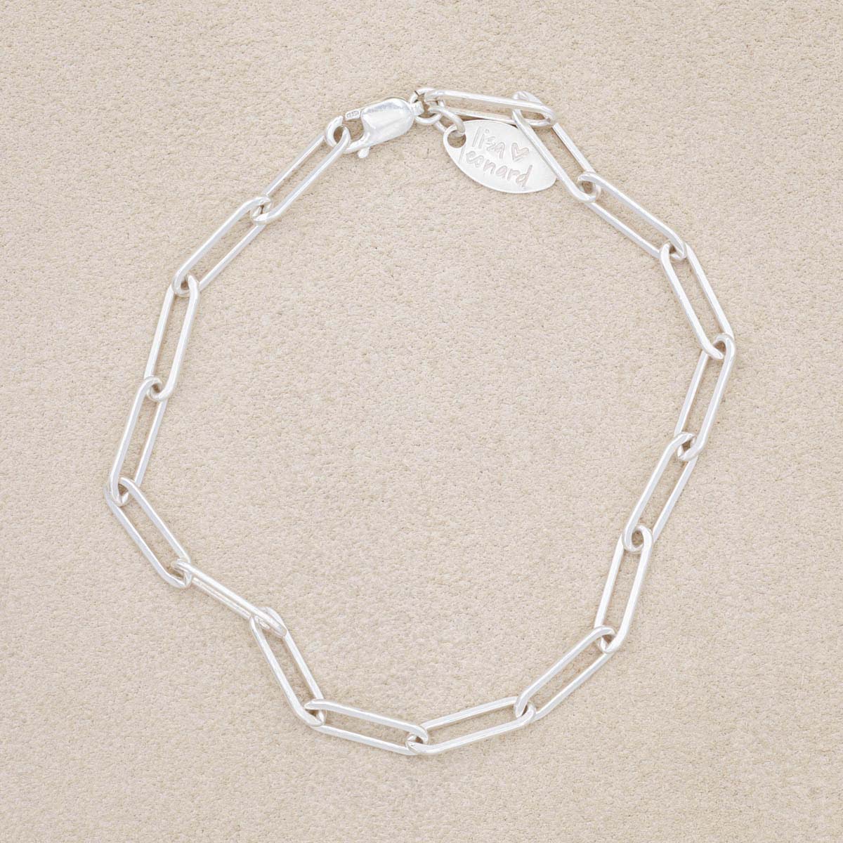 Large Oval Link Bracelet Chain (Sterling Silver)