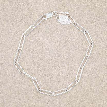 Large Oval Link Bracelet Chain (Sterling Silver)