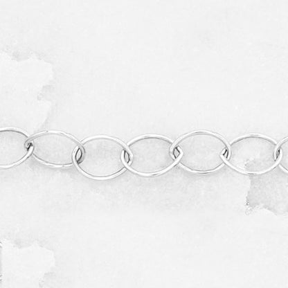Large Round Link Bracelet Chain (Sterling Silver)
