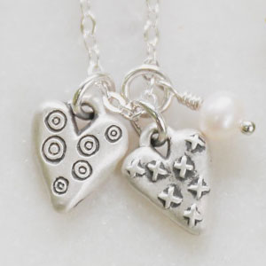 Light + Bright Hearts Necklace (Sterling Silver)