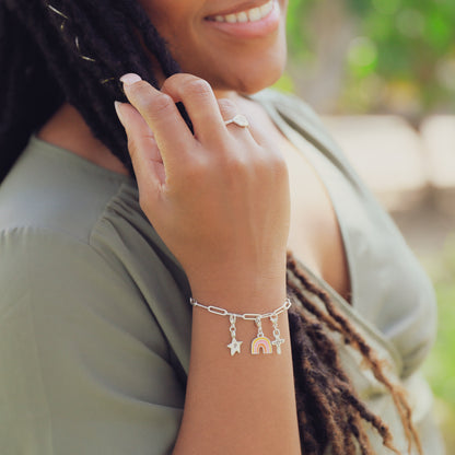 Twinkle Little Star Bracelet Charm (Sterling Silver)