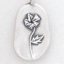 February Birth Flower Charm (Sterling Silver)