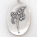 April Birth Flower Charm (Sterling Silver)