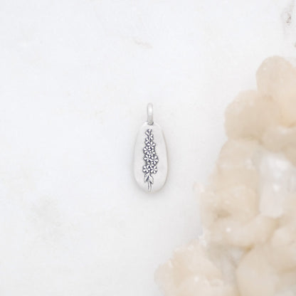 July Birth Flower Charm (Sterling Silver)